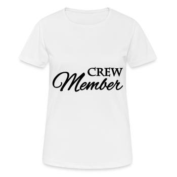 Crew member - Women's Breathable T-Shirt - white - Front - AI Model Female 172 dark (172cm)