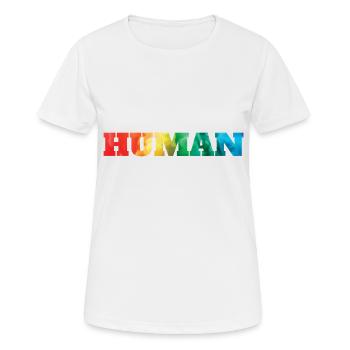 Arc-en-ciel humain humain - T-shirt respirant Femme - blanc - Devant - AI Model Female 172 dark (172cm)