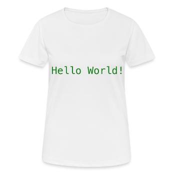 Hello World ! - Women's Breathable T-Shirt - white - Front - AI Model Female 172 dark (172cm)