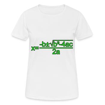 Quadratic Formula for Math class 3 - Women's Breathable T-Shirt - white - Front - AI Model Female 172 dark (172cm)