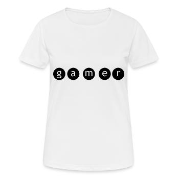 Jeu PC de jeu - T-shirt respirant Femme - blanc - Devant - AI Model Female 172 dark (172cm)