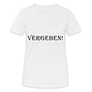 Vergeben - Frauen T-Shirt atmungsaktiv - Weiß - Vorne - AI Model Female 172 dark (172cm)