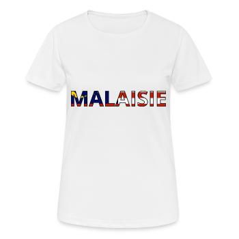 Drapeau Malaisie - T-shirt respirant Femme - blanc - Devant - AI Model Female 172 dark (172cm)