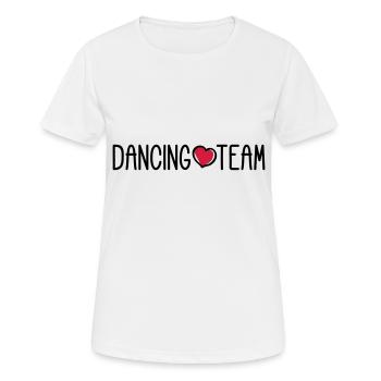 Dancing Team - Frauen T-Shirt atmungsaktiv - Weiß - Vorne - AI Model Female 172 dark (172cm)