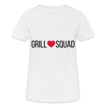 Grill Squad Coeur - T-shirt respirant Femme - blanc - Devant - AI Model Female 172 dark (172cm)