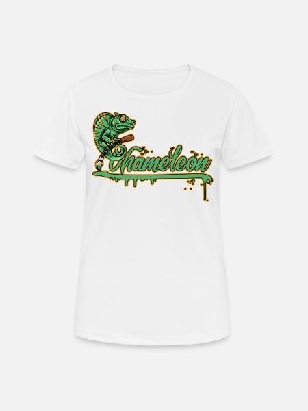 Natures Art Chameleon Urban Reptile Owner - Women's Breathable T-Shirt - white