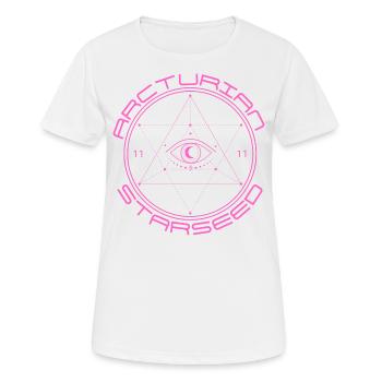 Arcturian Starseed 11:11 - Frauen T-Shirt atmungsaktiv - Weiß - Vorne - AI Model Female 172 dark (172cm)