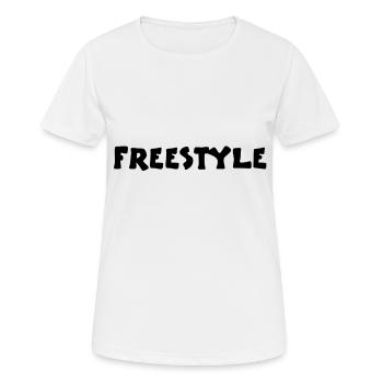freestyle2_vec_1 - Frauen T-Shirt atmungsaktiv - Weiß - Vorne - AI Model Female 172 dark (172cm)