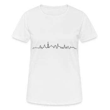 Skyline - Münster NRW - Frauen T-Shirt atmungsaktiv - Weiß - Vorne - AI Model Female 172 dark (172cm)