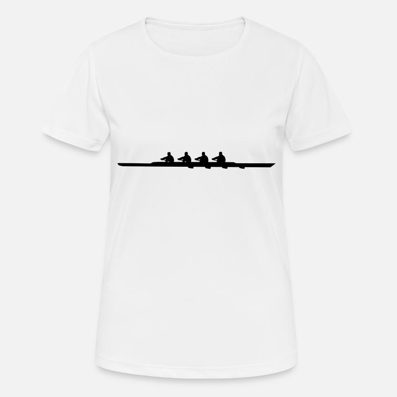 Rowing quad, men's crew - Women's Breathable T-Shirt - white