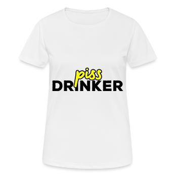 Piss Drinker 16 - Frauen T-Shirt atmungsaktiv - Weiß - Vorne - AI Model Female 172 dark (172cm)
