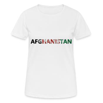 Drapeau Afghanistan - T-shirt respirant Femme - blanc - Devant - AI Model Female 172 dark (172cm)