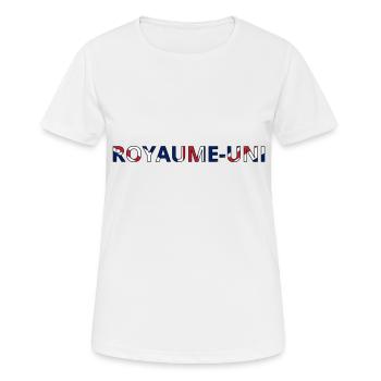 Drapeau Royaume-Uni - T-shirt respirant Femme - blanc - Devant - AI Model Female 172 dark (172cm)