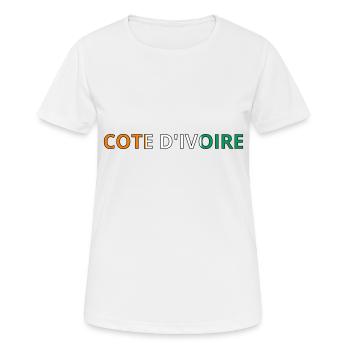 Drapeau Côte d'Ivoire - T-shirt respirant Femme - blanc - Devant - AI Model Female 172 dark (172cm)