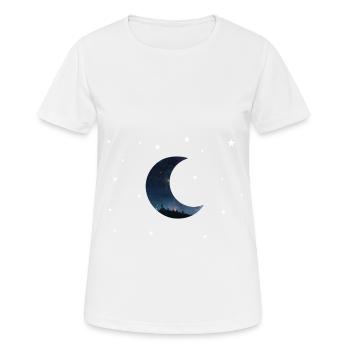 mond und sterne - Frauen T-Shirt atmungsaktiv - Weiß - Vorne - AI Model Female 172 dark (172cm)