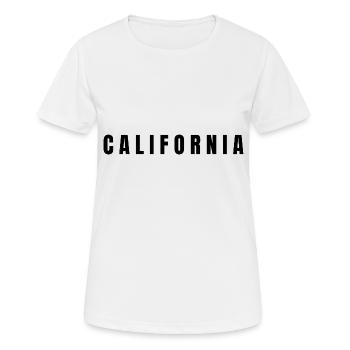 CALIFORNIE, CALIFORNIE Côte Ouest marié, - T-shirt respirant Femme - blanc - Devant - AI Model Female 172 dark (172cm)