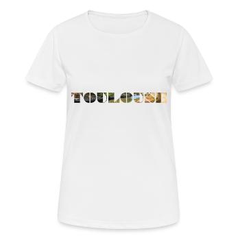 TOULOUSE CANAL DU MIDI - Women's Breathable T-Shirt - white - Front - AI Model Female 172 dark (172cm)