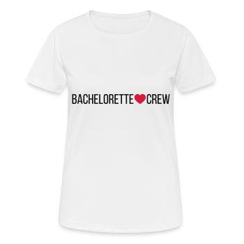 Bachelorette Crew Herz - Frauen T-Shirt atmungsaktiv - Weiß - Vorne - AI Model Female 172 dark (172cm)