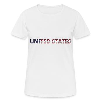 Drapeau United State - T-shirt respirant Femme - blanc - Devant - AI Model Female 172 dark (172cm)