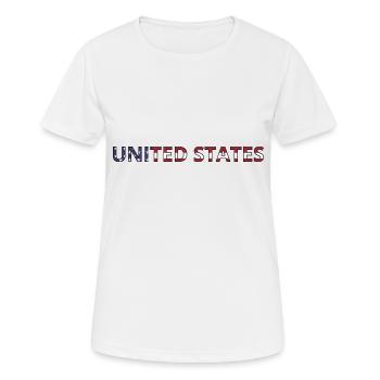 Drapeau United State - T-shirt respirant Femme - blanc - Devant - AI Model Female 172 dark (172cm)