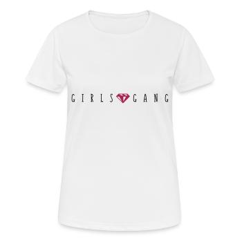 girls gang diamond - Frauen T-Shirt atmungsaktiv - Weiß - Vorne - AI Model Female 172 dark (172cm)