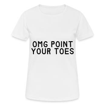 Omg Point Your Toes 6 - Frauen T-Shirt atmungsaktiv - Weiß - Vorne - AI Model Female 172 dark (172cm)