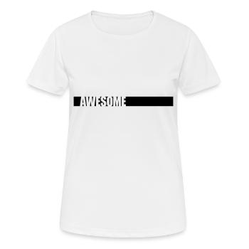 Bar Awesome Logo - T-shirt respirant Femme - blanc - Devant - AI Model Female 172 dark (172cm)