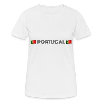 PORTUGAL - Frauen T-Shirt atmungsaktiv - Weiß - Vorne - AI Model Female 172 dark (172cm)