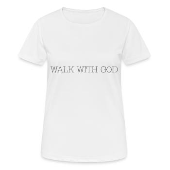 marcher avec dieu, christian overprint, dieu - T-shirt respirant Femme - blanc - Devant - AI Model Female 172 dark (172cm)