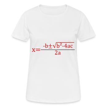 Quadratic Formula for Math class 2 - Women's Breathable T-Shirt - white - Front - AI Model Female 172 dark (172cm)