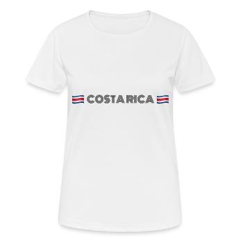 COSTA RICA - Frauen T-Shirt atmungsaktiv - Weiß - Vorne - AI Model Female 172 dark (172cm)