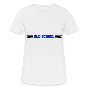 Vieille école - T-shirt respirant Femme - blanc - Devant - AI Model Female 172 dark (172cm)