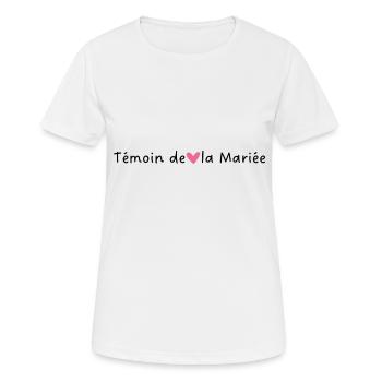 Brautzeuge Rosa Herz - Frauen T-Shirt atmungsaktiv - Weiß - Vorne - AI Model Female 172 dark (172cm)