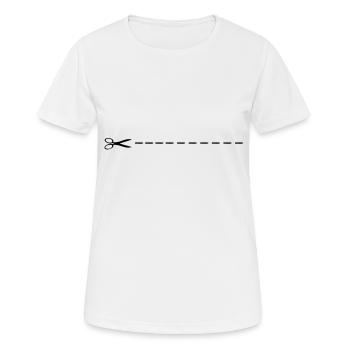 Schere - Frauen T-Shirt atmungsaktiv - Weiß - Vorne - AI Model Female 172 dark (172cm)