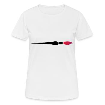 Artist tool brush / paint brush (3c) - Women's Breathable T-Shirt - white - Front - AI Model Female 172 dark (172cm)