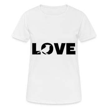 Oiseau love - T-shirt respirant Femme - blanc - Devant - AI Model Female 172 dark (172cm)