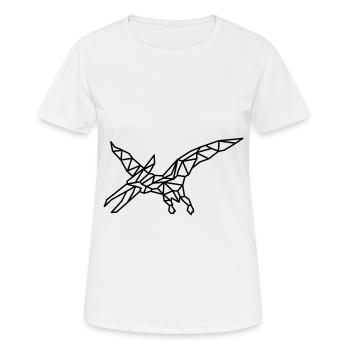 Pterosaur Dino Geometry - Women's Breathable T-Shirt - white - Front - AI Model Female 172 dark (172cm)