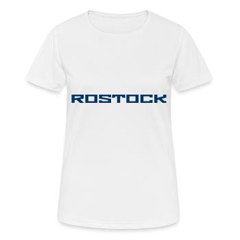 Rostock Slogan - Deutschland - Germany - Frauen T-Shirt atmungsaktiv - Weiß - Vorne - AI Model Female 172 dark (172cm)