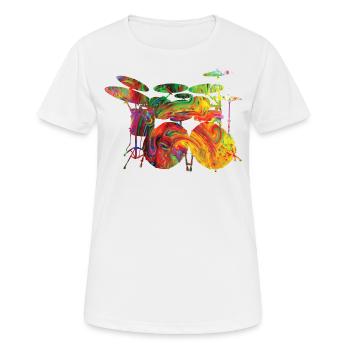 batterie - T-shirt respirant Femme - blanc - Devant - AI Model Female 172 dark (172cm)