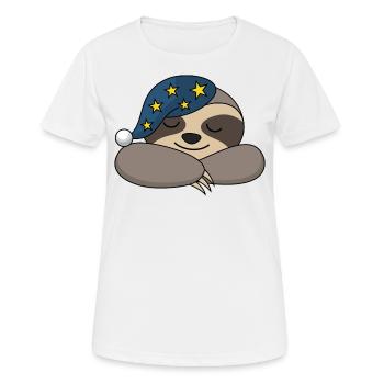 Paresseux Sleepyhead Sleepy Sleeper Fatigué de dormir - T-shirt respirant Femme - blanc - Devant - AI Model Female 172 dark (172cm)