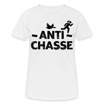 Anti chasse - T-shirt respirant Femme - blanc - Devant - AI Model Female 172 dark (172cm)