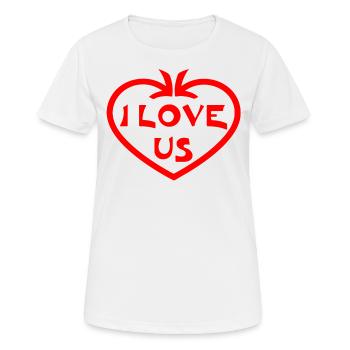 I love us - Women's Breathable T-Shirt - white - Front - AI Model Female 172 dark (172cm)