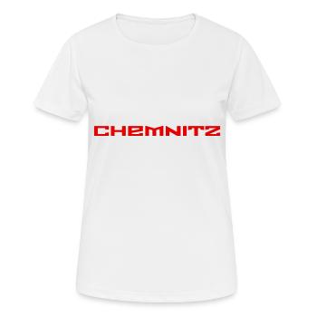 Chemnitz - Slogan - Deutschland - Slogan - Frauen T-Shirt atmungsaktiv - Weiß - Vorne - AI Model Female 172 dark (172cm)