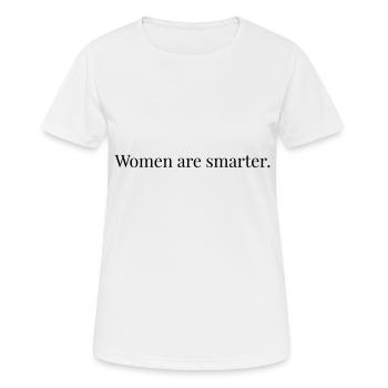 Les femmes sont plus intelligentes - T-shirt respirant Femme - blanc - Devant - AI Model Female 172 dark (172cm)