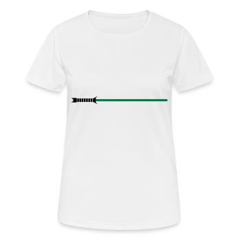 Lichtschwert - Frauen T-Shirt atmungsaktiv - Weiß - Vorne - AI Model Female 172 dark (172cm)