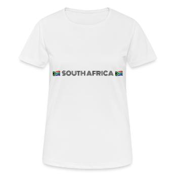 South Africa - Women's Breathable T-Shirt - white - Front - AI Model Female 172 dark (172cm)