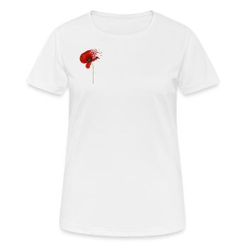 Mohnblume - Frauen T-Shirt atmungsaktiv - Weiß - Vorne - AI Model Female 172 dark (172cm)