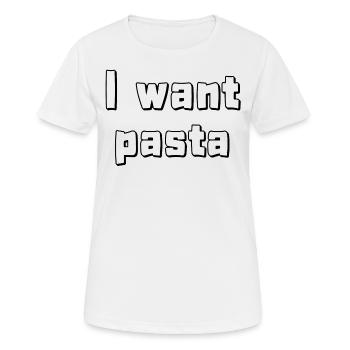 pâtes - T-shirt respirant Femme - blanc - Devant - AI Model Female 172 dark (172cm)