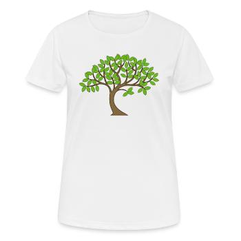 tree - Women's Breathable T-Shirt - white - Front - AI Model Female 172 dark (172cm)