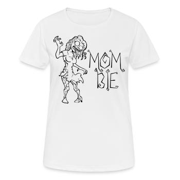 Mombie - Frauen T-Shirt atmungsaktiv - Weiß - Vorne - AI Model Female 172 dark (172cm)